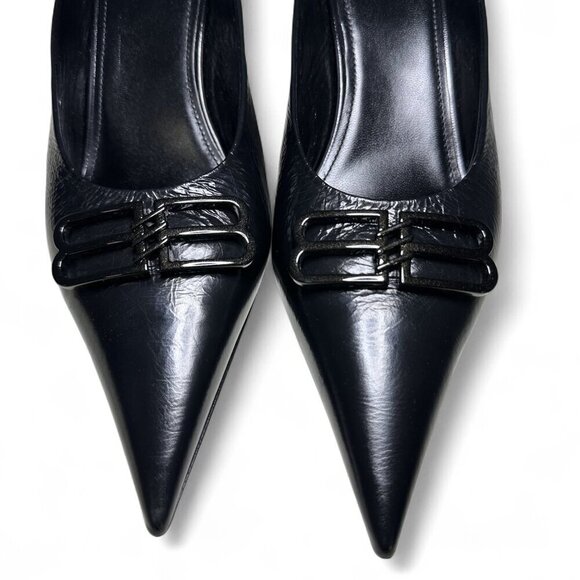 Balenciaga Women's Black Square Knife BB Mule Size 38 NEW IN BOX - Picture 8 of 16